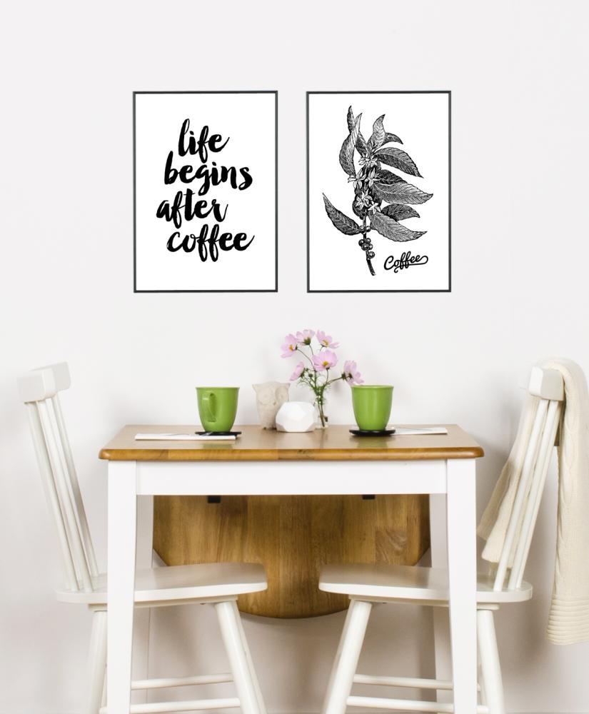 Life begins after coffee Αφίσα