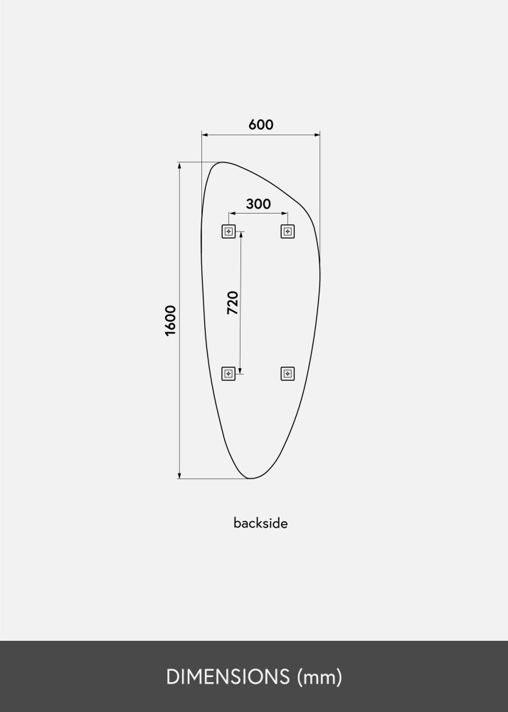 KAILA Καθρέφτης Slim 60x160 cm