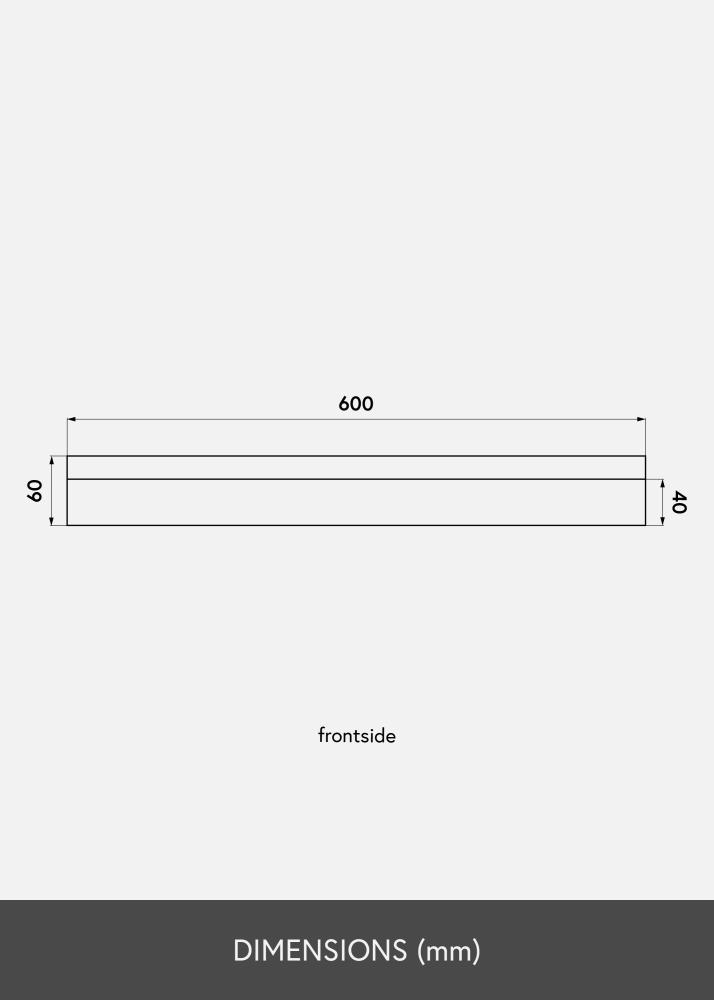 KAILA Ράφι πίνακα Δρυς 60 cm