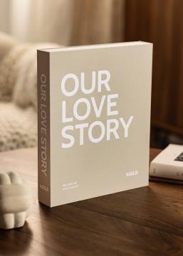 KAILA OUR LOVE STORY Grey - Coffee Table Photo Album (60 Μαύρες σελίδες)