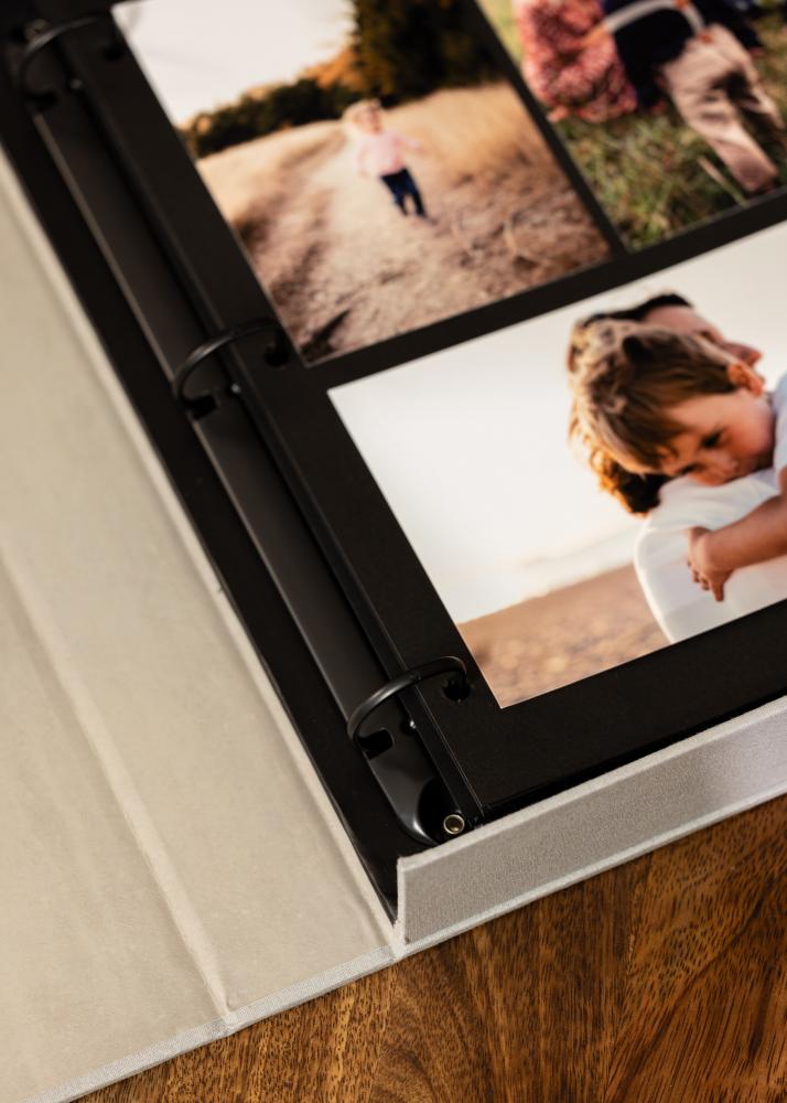 KAILA MEMORIES Grey - Coffee Table Photo Album (60 Μαύρες Σελίδες / 30 φύλλα)