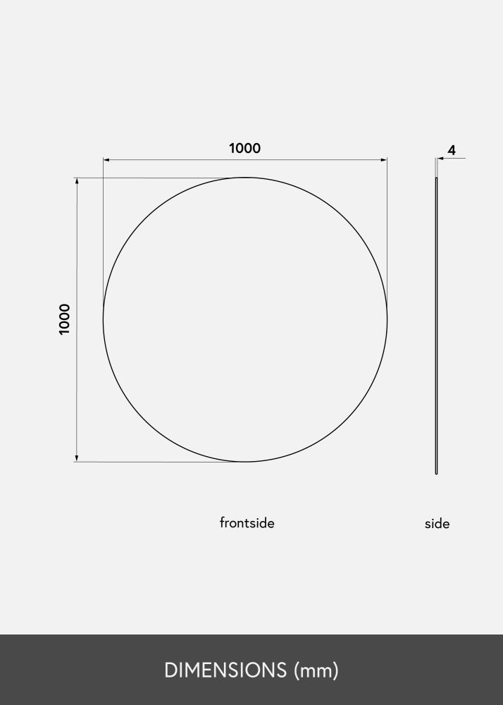 KAILA Κυκλικός Καθρέφτης 100 cm Ø