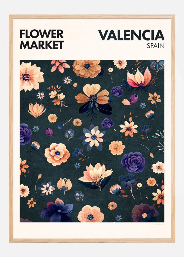 Flower Market - Valencia Αφίσα