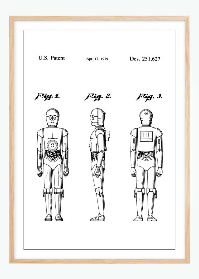 Σχέδιο διπλώματος ευρεσιτεχνίας - Star Wars - C-3PO Αφίσα