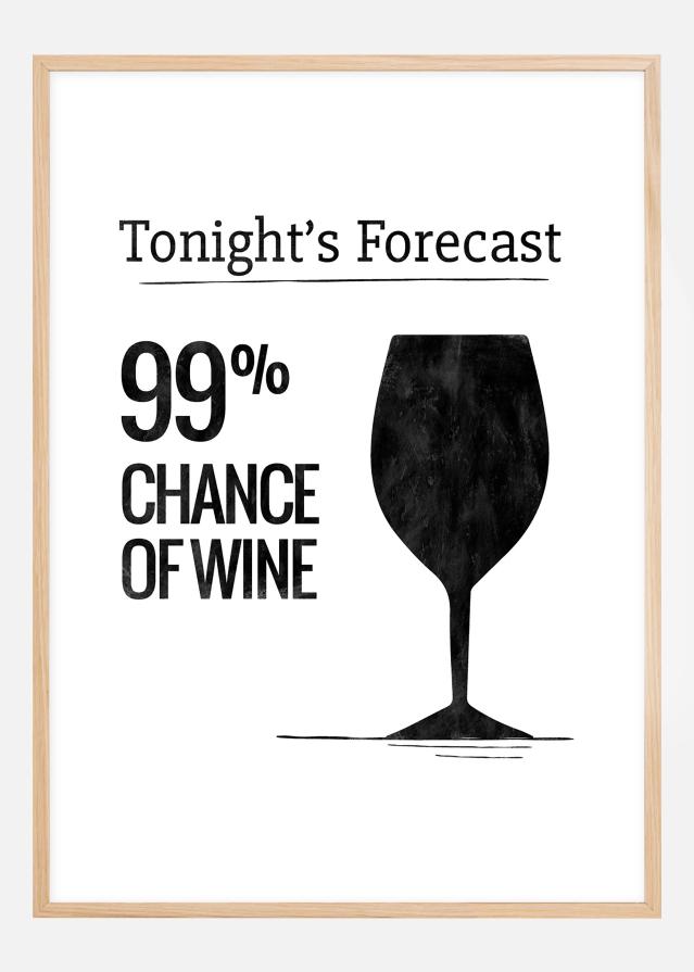 Tonights Forecast 99% Chance of Wine Αφίσα