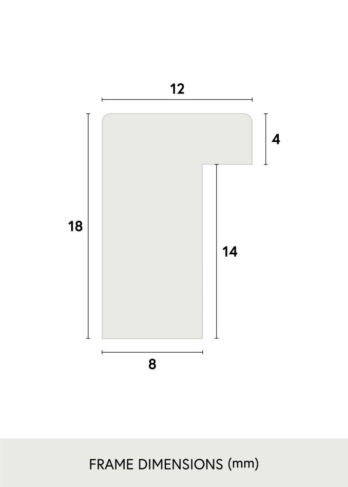 Πλαίσιο Oslo Λευκό 50x70 cm - Πασπαρτού Μαύρος 33x56 cm