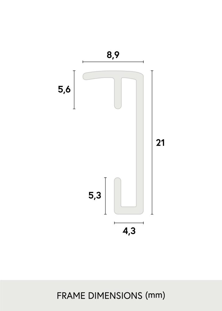 Πλαίσιο Αφίσα Frame Aluminum Ακρυλικό γυαλί Gold 61x91,5 cm