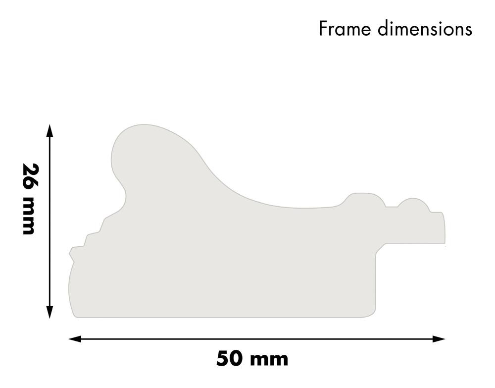 Πλαίσιο Ροκοκό Ακρυλικό γυαλί Χρυσός 70x70 cm