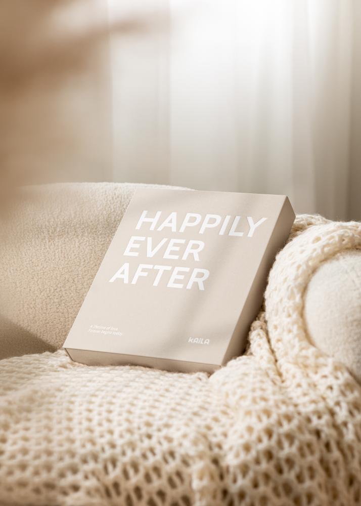 KAILA HAPPILY EVER AFTER Creme - Coffee Table Photo Album (60 Μαύρες σελίδες)