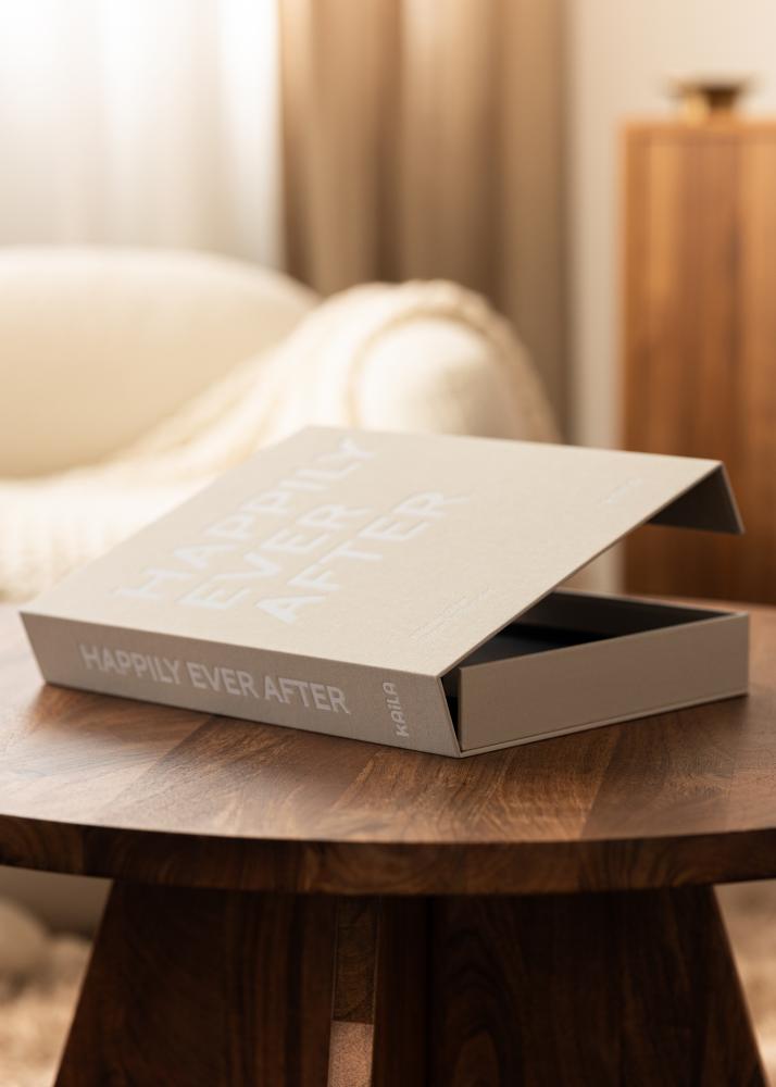 KAILA HAPPILY EVER AFTER Creme - Coffee Table Photo Album (60 Μαύρες σελίδες)