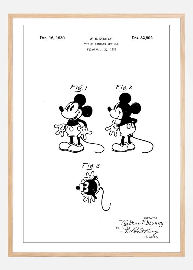 Patent Print - Toy Walt Disney - White Αφίσα