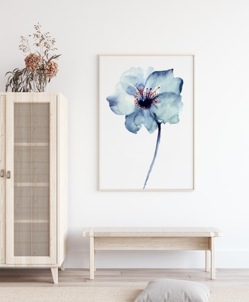 Aquarelle Flower - Blue Αφίσα