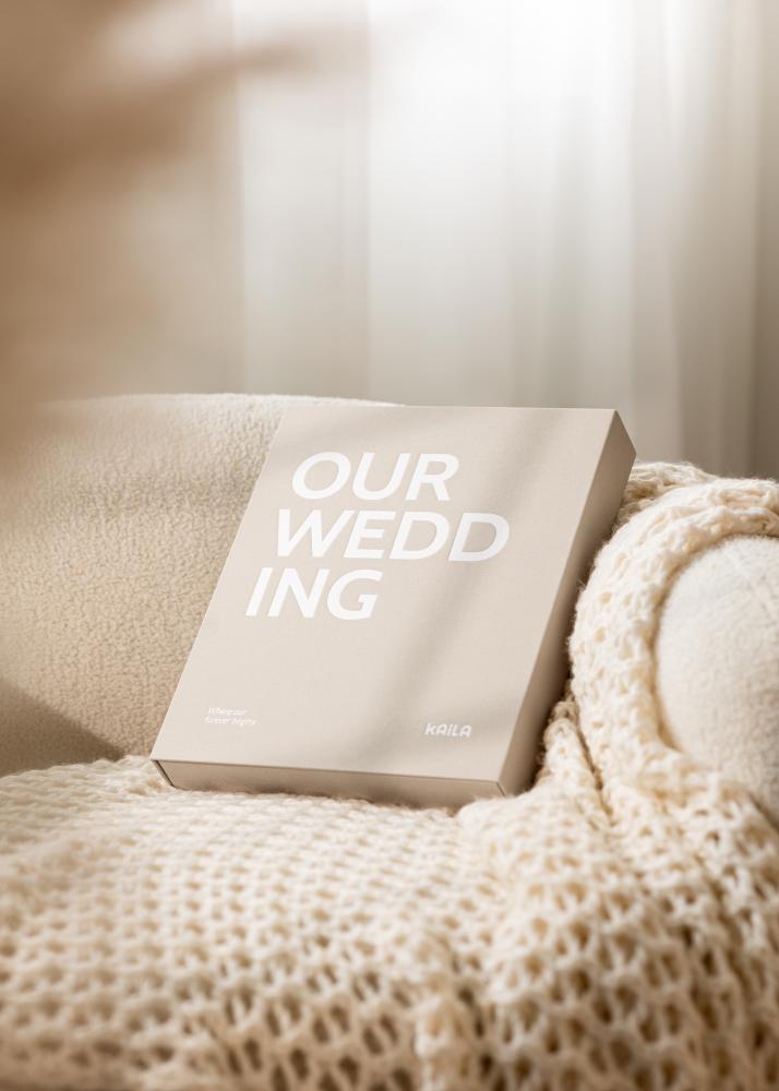 KAILA OUR WEDDING Creme - Coffee Table Photo Album (60 Μαύρες Σελίδες)