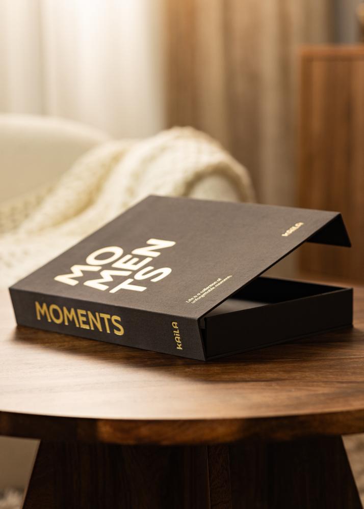 KAILA MOMENTS Black - Coffee Table Photo Album (60 Μαύρες Σελίδες / 30 φύλλα)