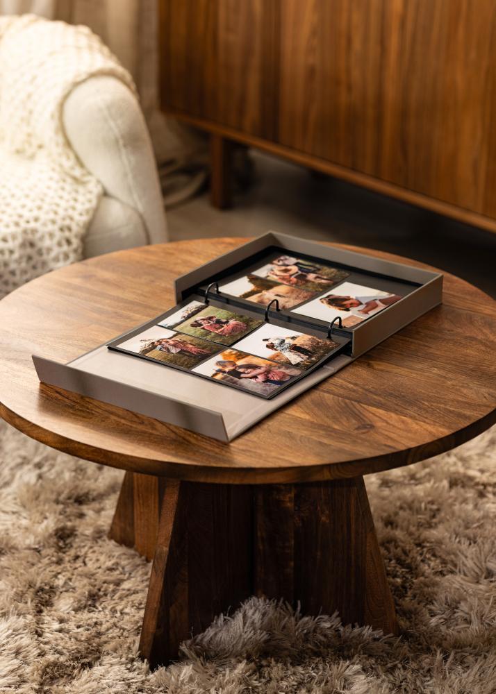 KAILA MOMENTS Grey - Coffee Table Photo Album (60 Μαύρες Σελίδες / 30 φύλλα)