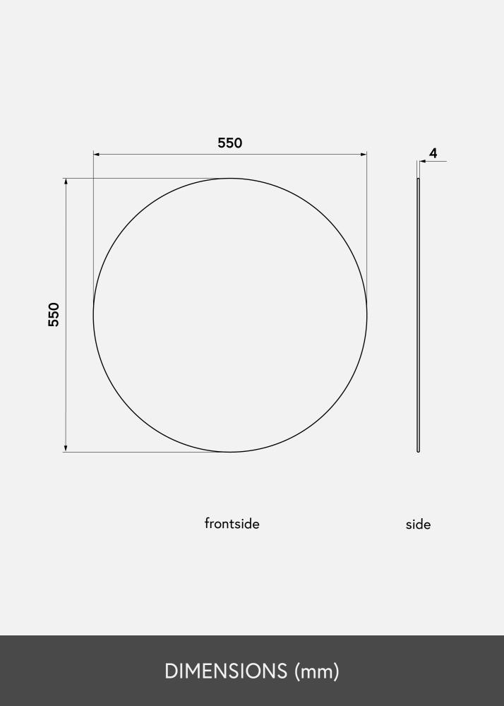 KAILA Κυκλικός Καθρέφτης 55 cm Ø