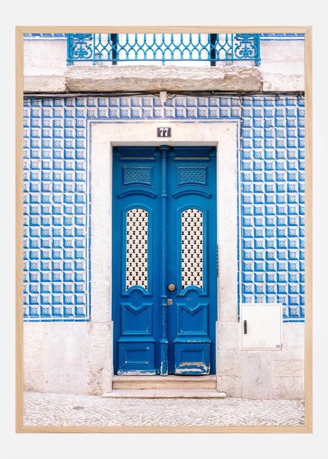 Blue Lisbon Door Αφίσα