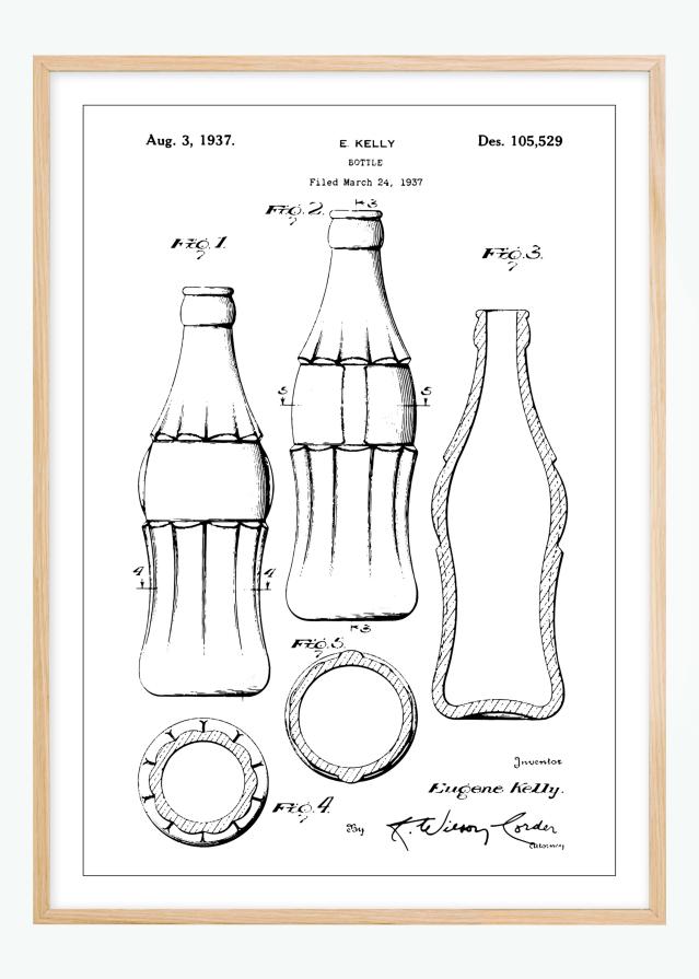 Σχέδιο διπλώματος ευρεσιτεχνίας - Coca Cola Αφίσα