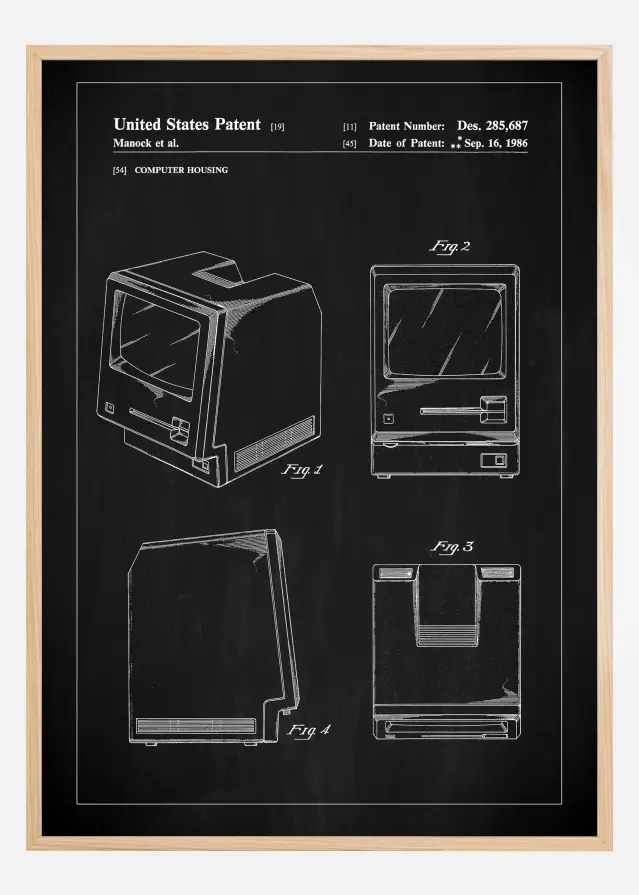 Patent Print - First Macintosh - Black Αφίσα