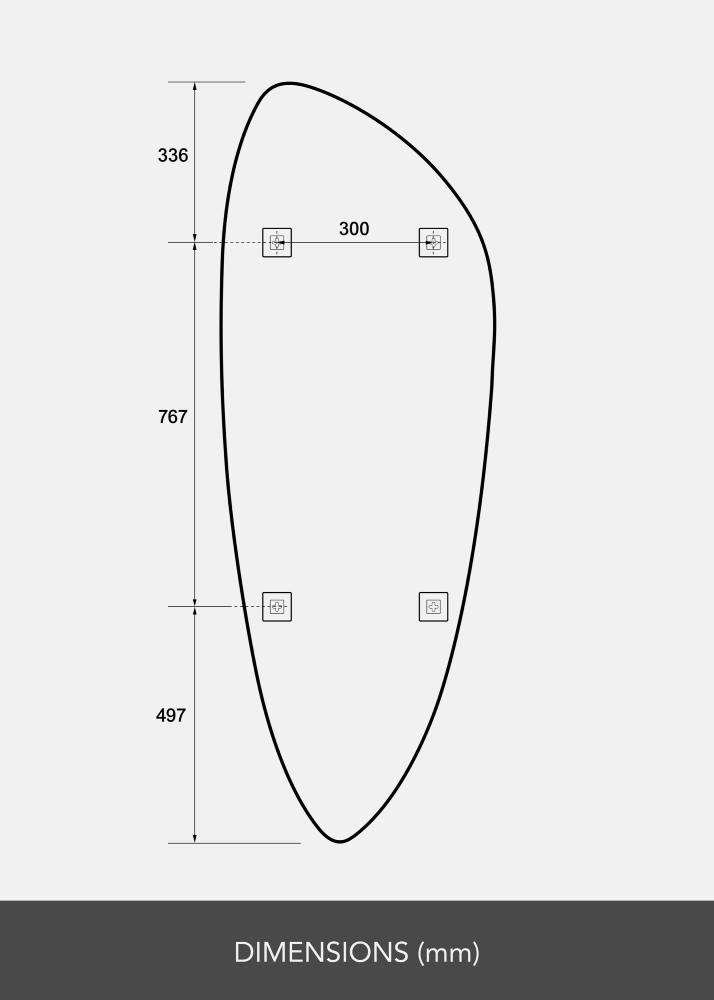 Καθρέφτης Obelisk 160x57 cm