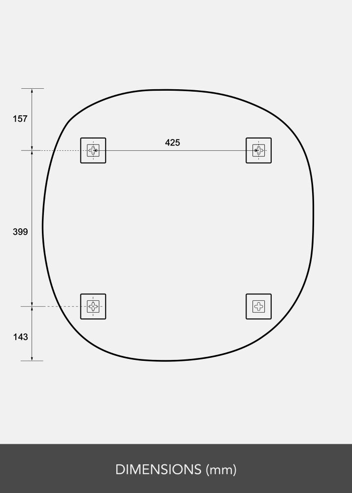 Καθρέφτης Roundy I 70x70 cm