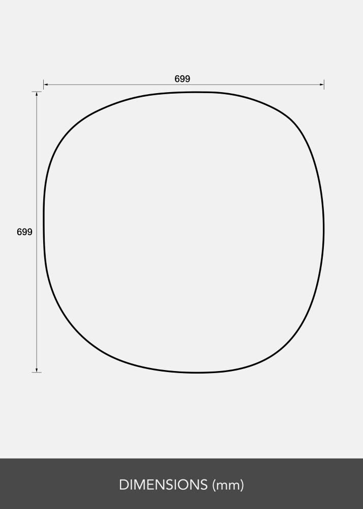 Καθρέφτης Roundy I 70x70 cm