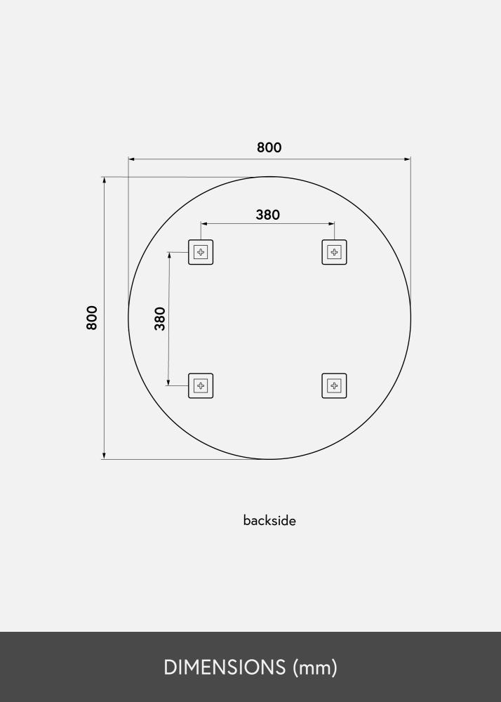 KAILA Κυκλικός Καθρέφτης Gold 80 cm Ø