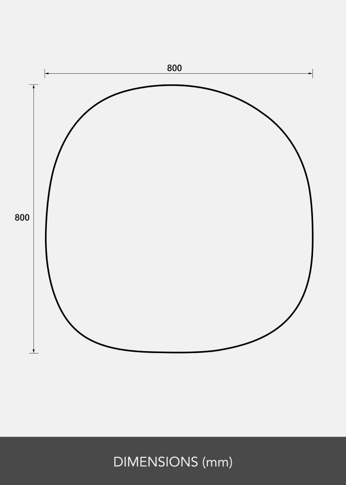 Καθρέφτης Roundy 80x80 cm