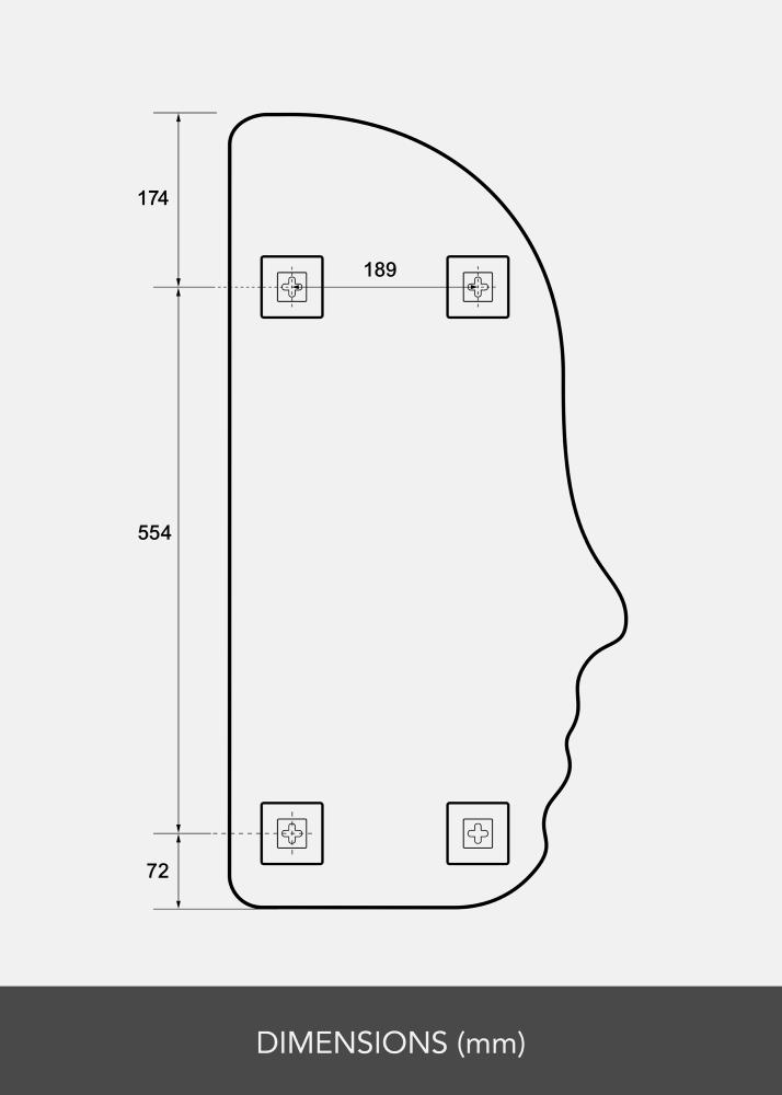 Καθρέφτης Face 40x80 cm