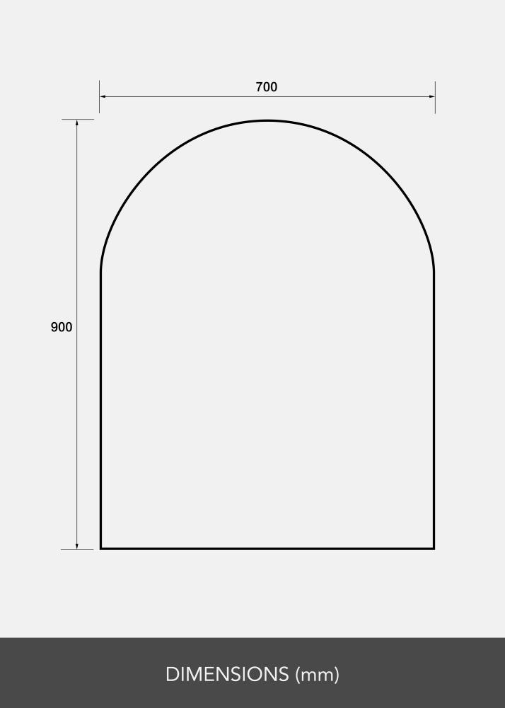 Καθρέφτης Domed LED 70x90 cm