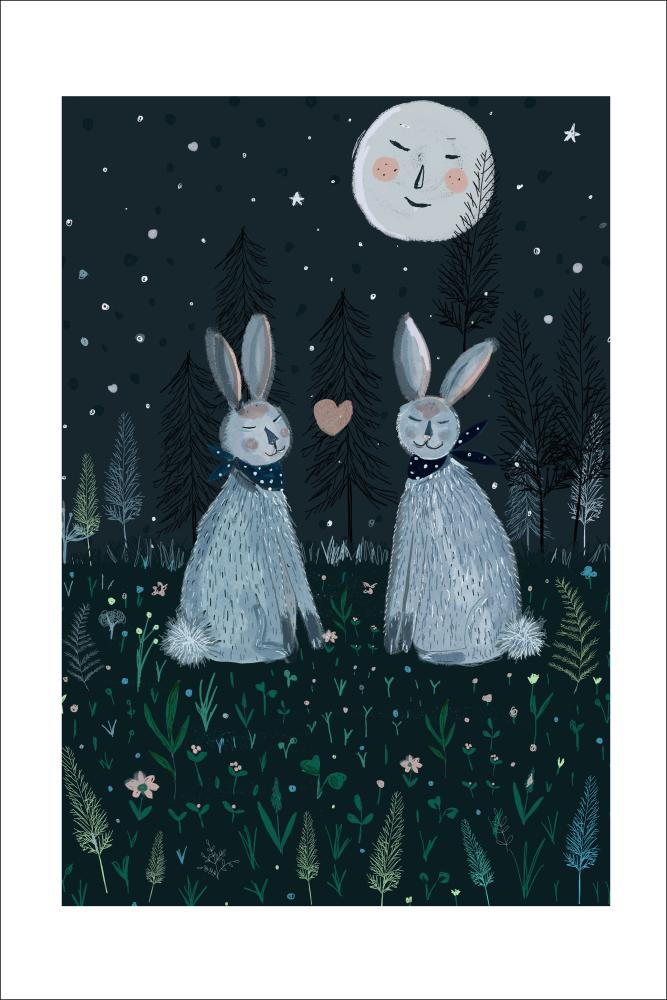 Rabbits in the Forest Αφίσα