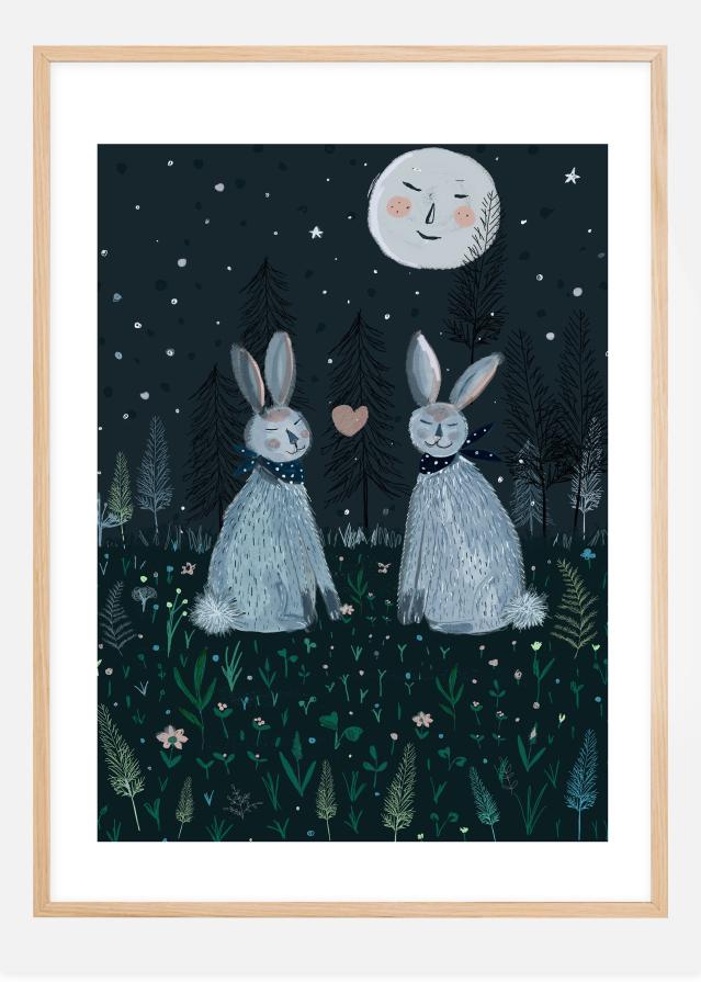 Rabbits in the Forest Αφίσα