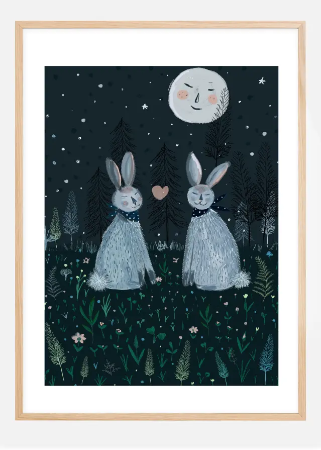 Rabbits in the Forest Αφίσα