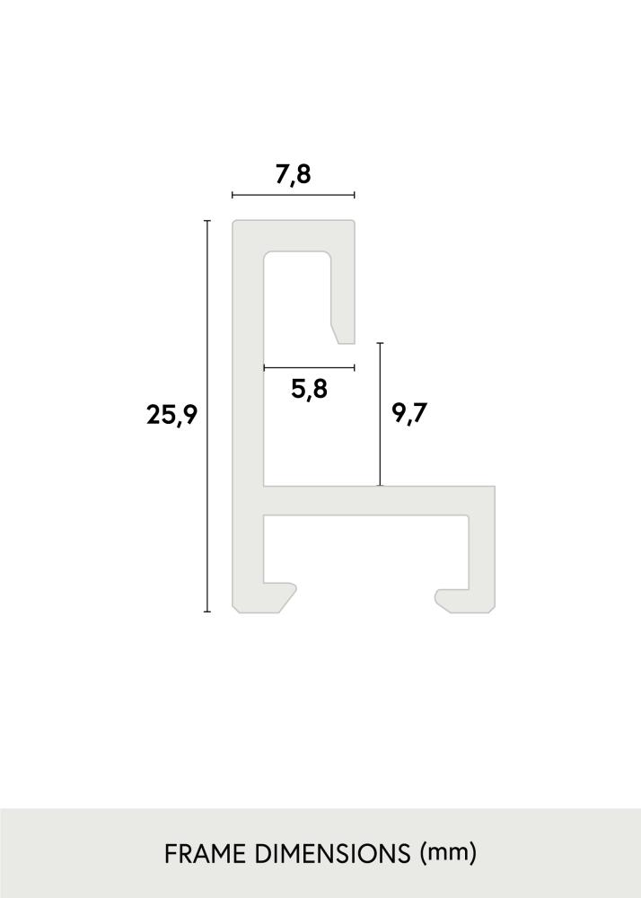 Πλαίσιο Nielsen Premium Alpha Λαμπερό Μαύρο 70x70 cm