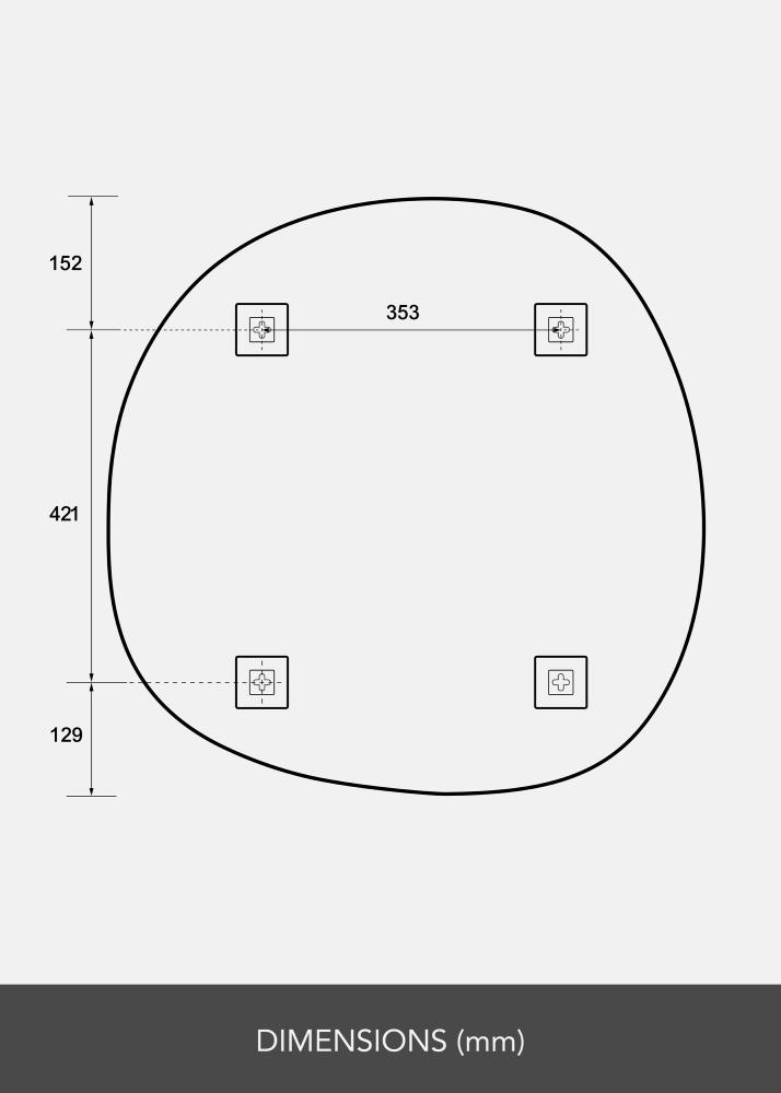 Καθρέφτης Roundy II 70x70 cm