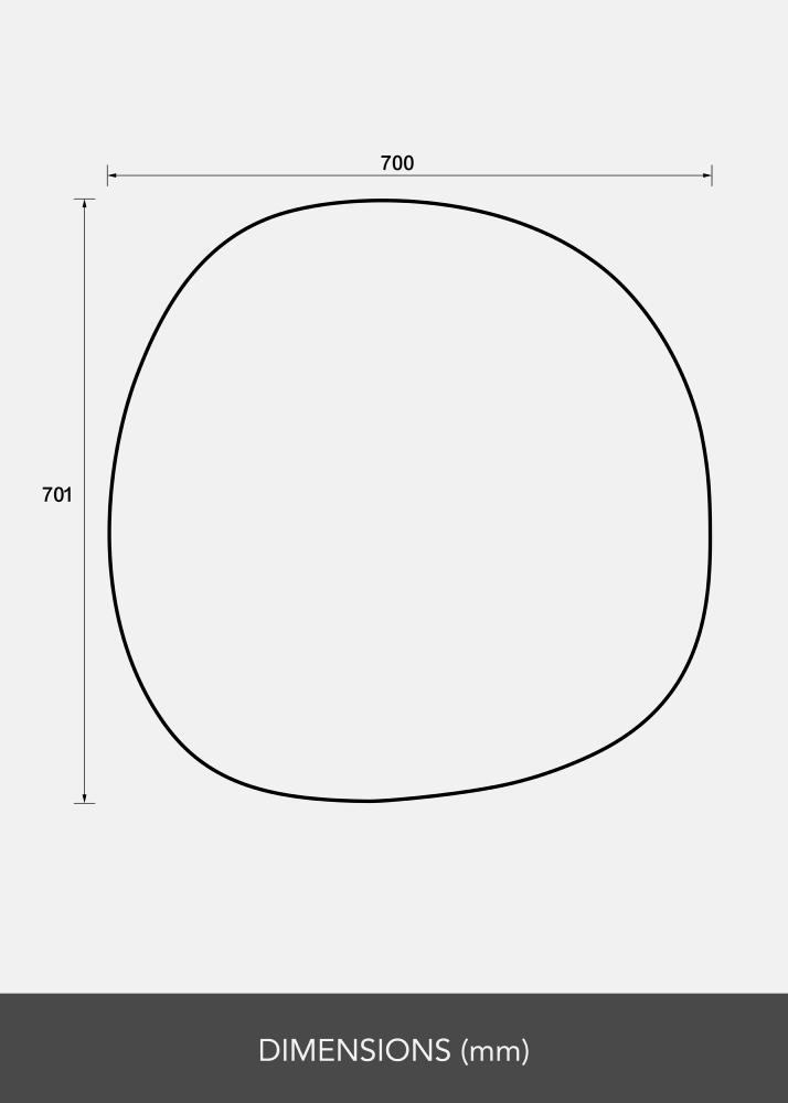 Καθρέφτης Roundy II 70x70 cm