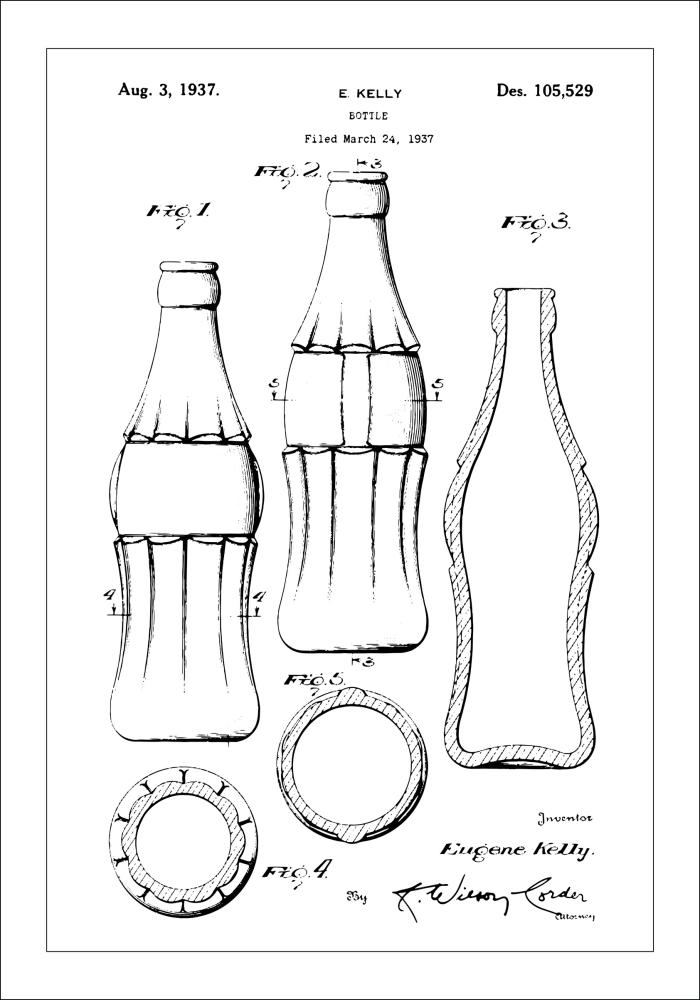 Σχέδιο διπλώματος ευρεσιτεχνίας - Coca Cola Αφίσα