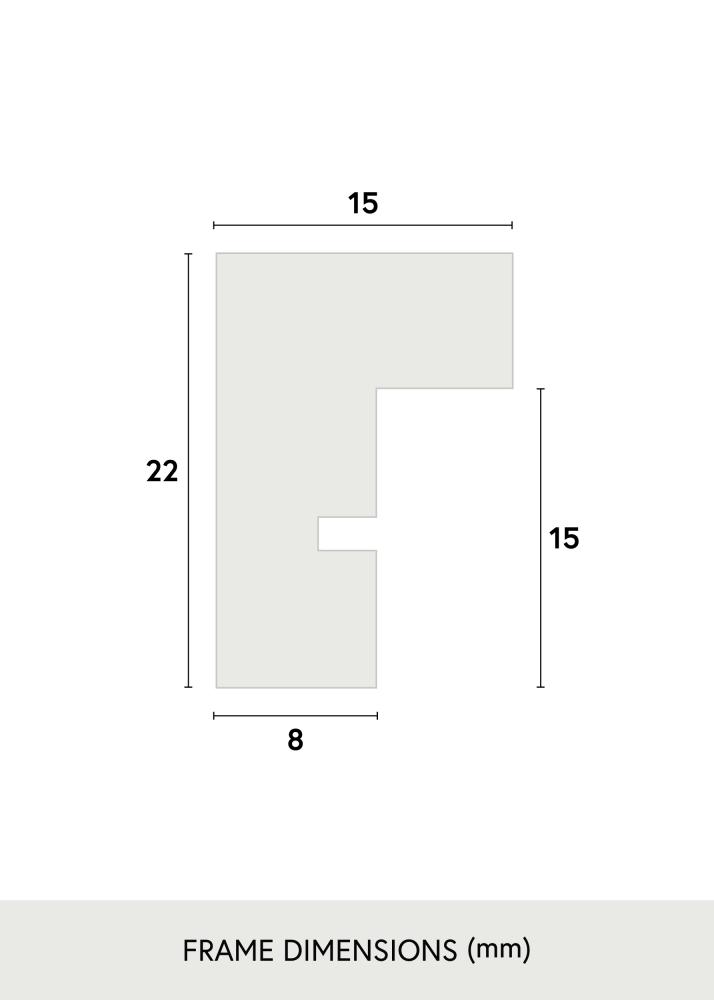 Πλαίσιο E-Line Wide Μαύρος 70x100 cm - Πασπαρτού Λευκό 61x91,5 cm