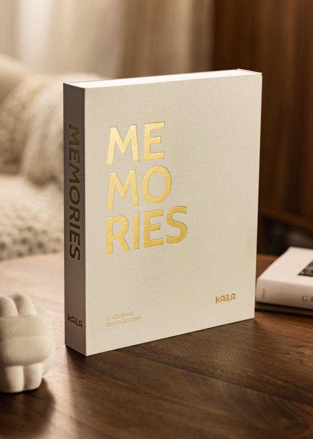 KAILA MEMORIES Cream - Coffee Table Photo Album (60 Μαύρες Σελίδες / 30 φύλλα)