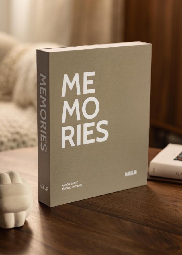 KAILA MEMORIES Grey/White - Coffee Table Photo Album (60 Μαύρες Σελίδες)