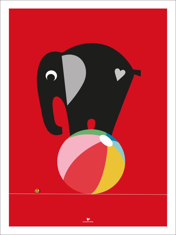 Elephant - Red Αφίσα