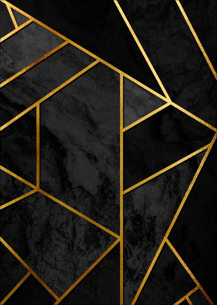 Gold & Black Marble Αφίσα