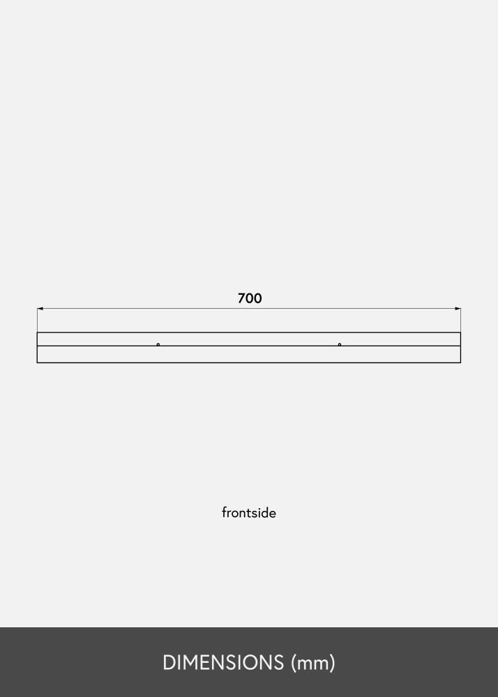 Ράφι πίνακα Δρυς 70 cm