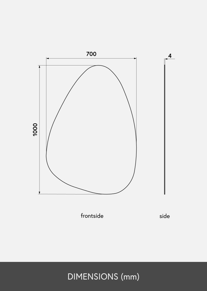 KAILA Καθρέφτης Shape I 70x100 cm