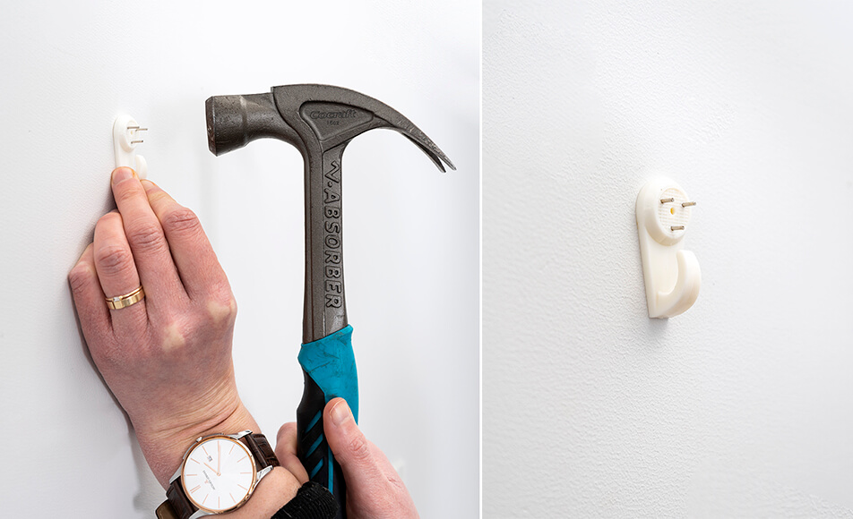 Κρεμάστρα για πίνακες σε τοίχο από τσιμέντο